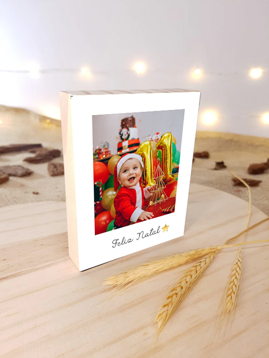 Polaroid de Mesa Personalizado Feliz Natal