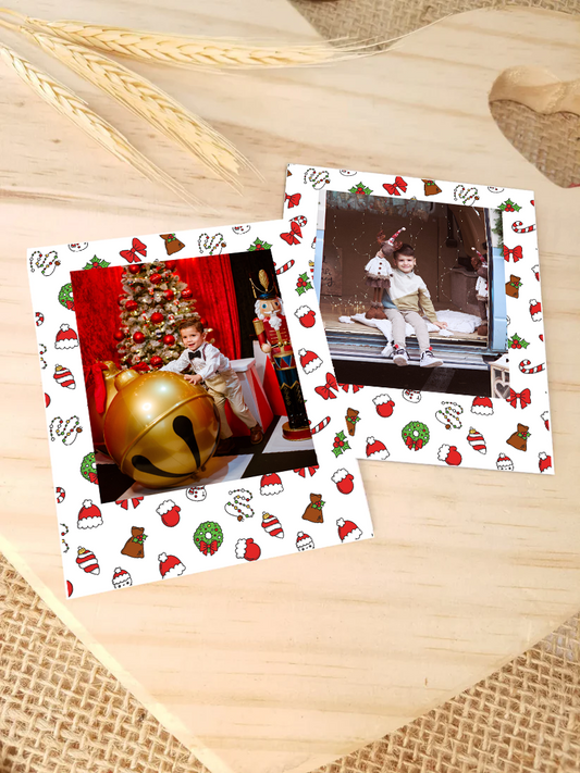12 Fotos/Ímãs Polaroid Ícones de Natal