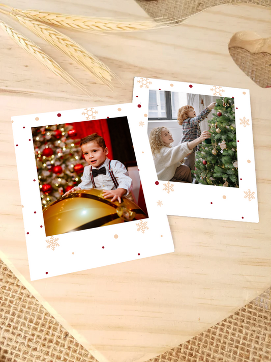 12 Fotos/Ímãs Polaroid Com Ícones de Natal