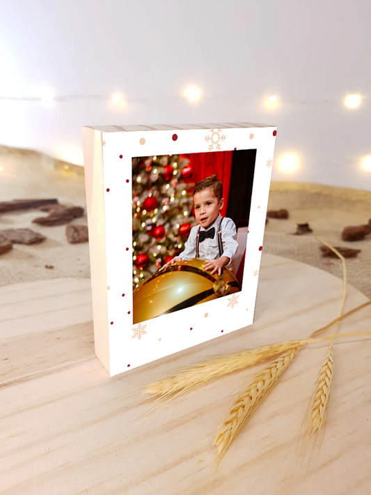 Polaroid de Mesa Personalizado Com Ícones de Natal